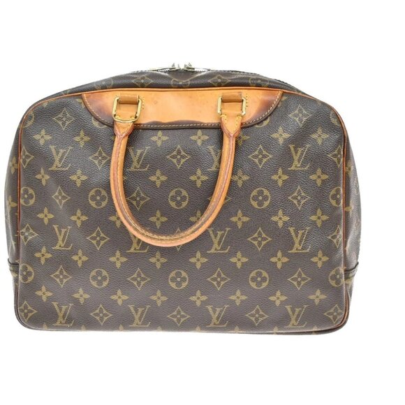 LOUIS VUITTON LV Logo Deauville Hand Bag Monogram Leather Brown - Picture 3 of 15